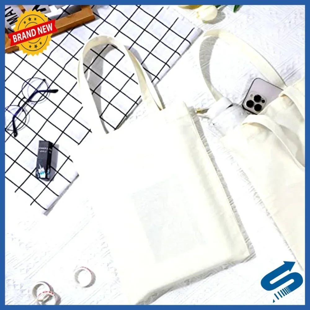 Sublimation Tote Bags Bulk 32 Pieces Canvas Reusable DIY Customizable Crafting